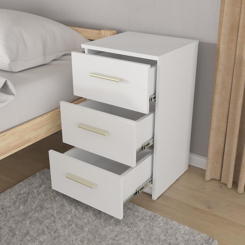 Тумба універсальна на 3 ящика 376x659x350 мм Белый (A-24) - фото 3