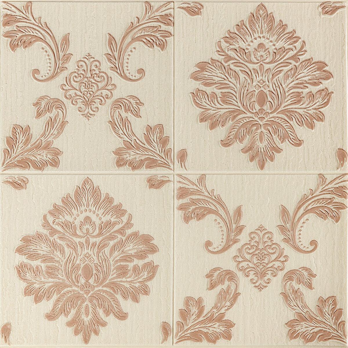 3D-панель самоклейна декоративна вінтаж 700x700x5 мм Бежевий (SW-00000757)