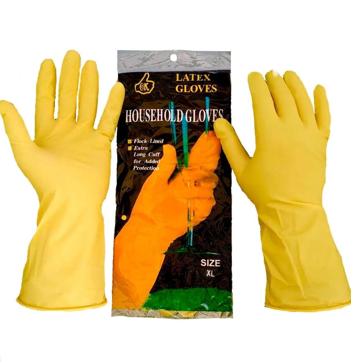 Перчатки хозяйственные HOUSEHOLD GLOVES XL 12 пар/уп.