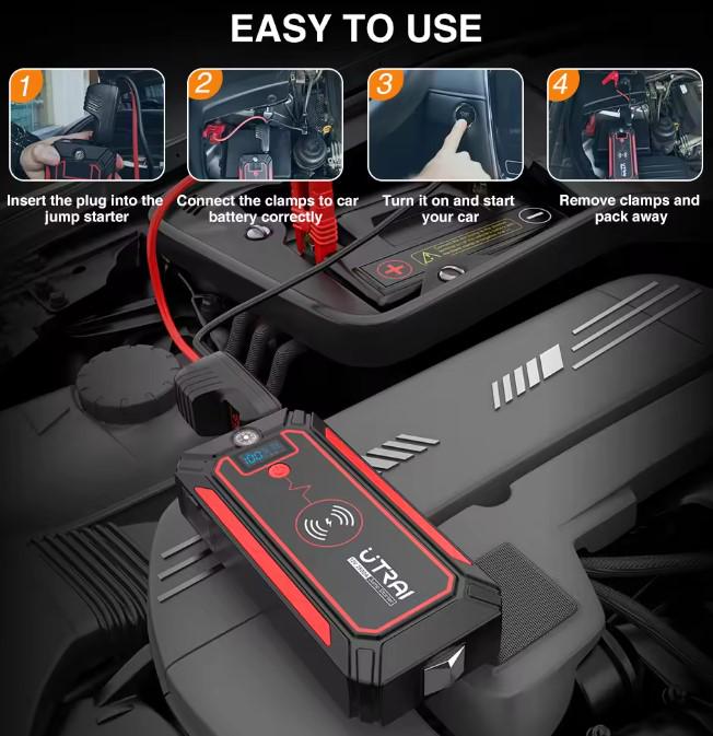 Пускозарядное устройство JumpStarter 2500A Utrai Jstar 4 Бустер 59,2 Вт/ч - фото 5