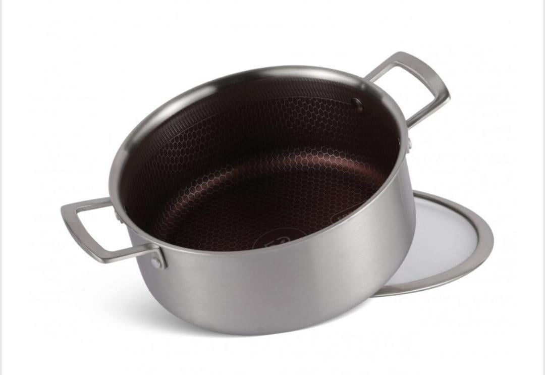Каструля із нержавіючої сталі Edenberg з кришкою та тришаровим антипригарним покриттям 3,5 л 22 см (EB-17052) - фото 3 Каструля із нержавіючої сталі Edenberg з кришкою та тришаровим антипригарним покриттям 3,5 л 22 см (EB-17052) - фото 3