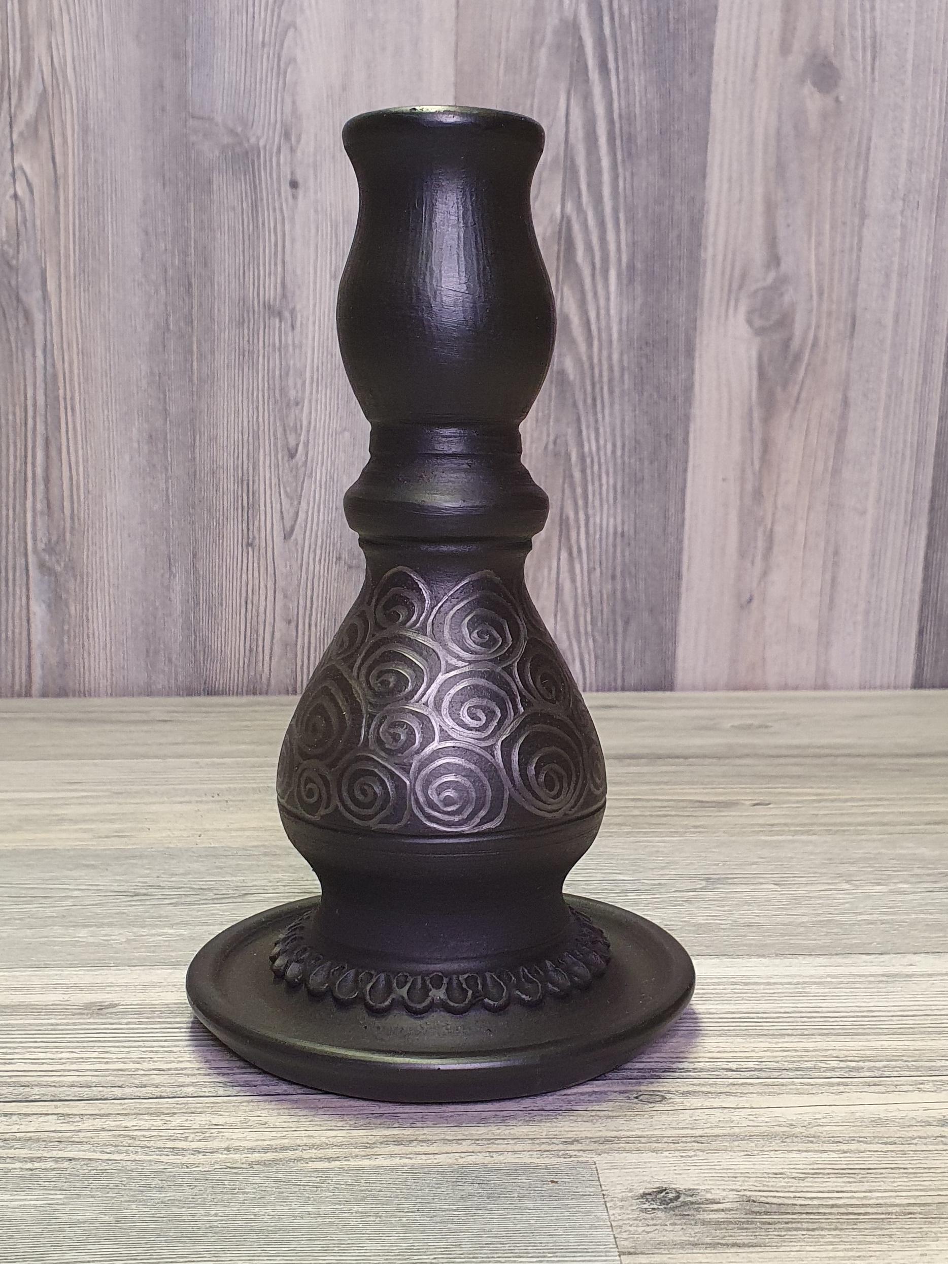 Подсвечник из глины (5285)