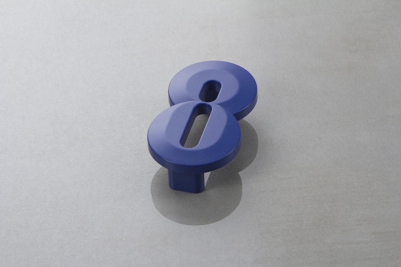 Меблева ручка Poliplast цифра вісімка РП-8 Синій глянцевий (16418) - фото 1 Меблева ручка Poliplast цифра вісімка РП-8 Синій глянцевий (16418) - фото 1