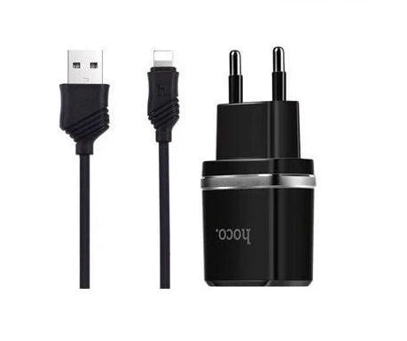 Зарядний пристрій Hoco С12 2,4 A/2USB Lightning