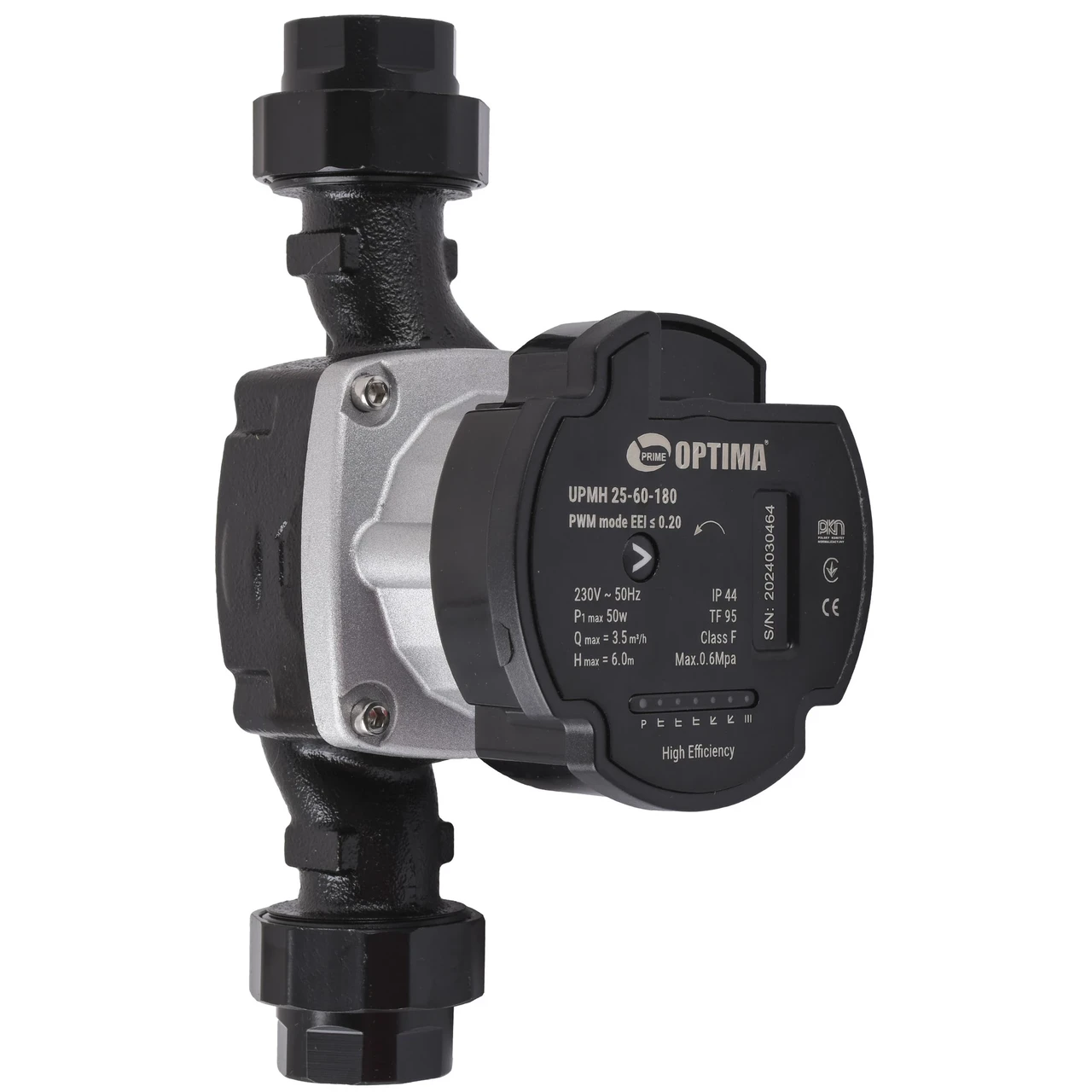 Насос циркуляційний енергозберігаючий Optima PRIME UPMH 25-60AUTO гайки 180 мм (00001145)