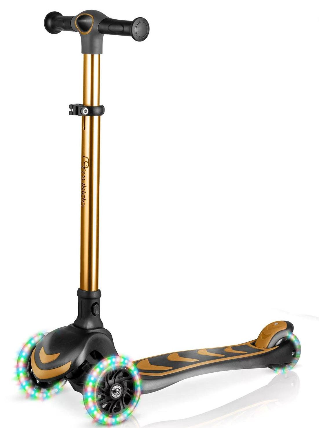 Самокат трехколесный для детей Nukido Flippo балансировочным сиденьем Золотой (765800) Самокат трехколесный для детей Nukido Flippo балансировочным сиденьем Золотой (765800)