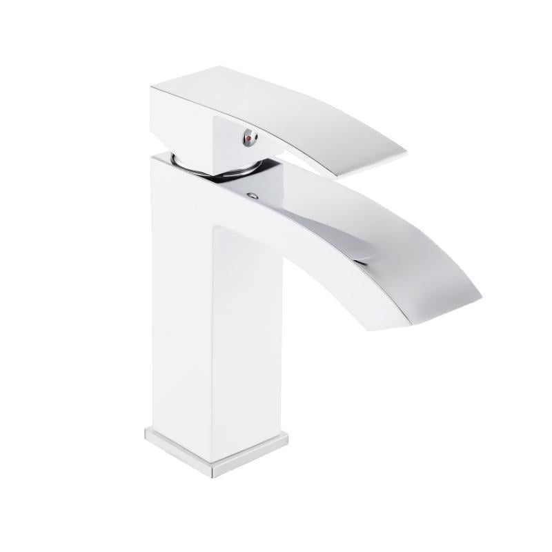 Смеситель для раковины Qtap Swan Cascada QTSWA270CRW45568 Chrome/White (3026719332)