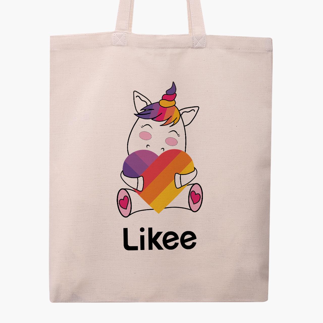 Эко сумка шоппер Likee Unicorn 41х35 см Бежевый (9227-1037-WT)