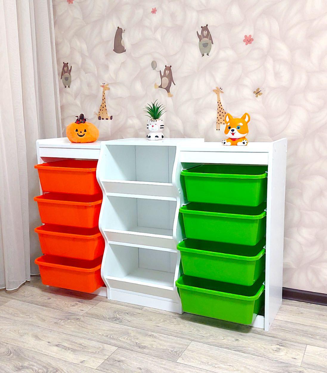 Органайзер для детских игрушек 2в1 с контейнерами и полками - фото 11 Органайзер для детских игрушек 2в1 с контейнерами и полками - фото 11