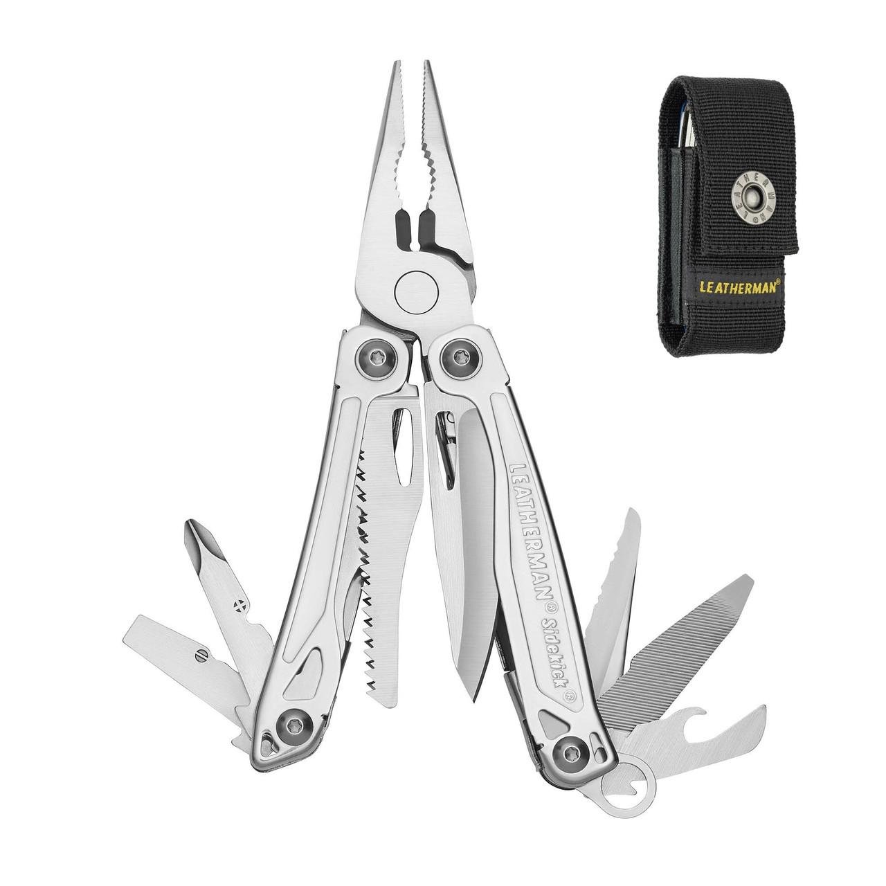 Мультитул Leatherman Sidekick с пружинными плоскогубцами и пилой в чехле (000792)