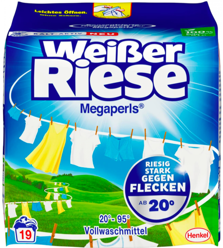 Пральний порошок Weiber Riese Megaperls 1,14 кг 19 циклів прання (17119) Пральний порошок Weiber Riese Megaperls 1,14 кг 19 циклів прання (17119)