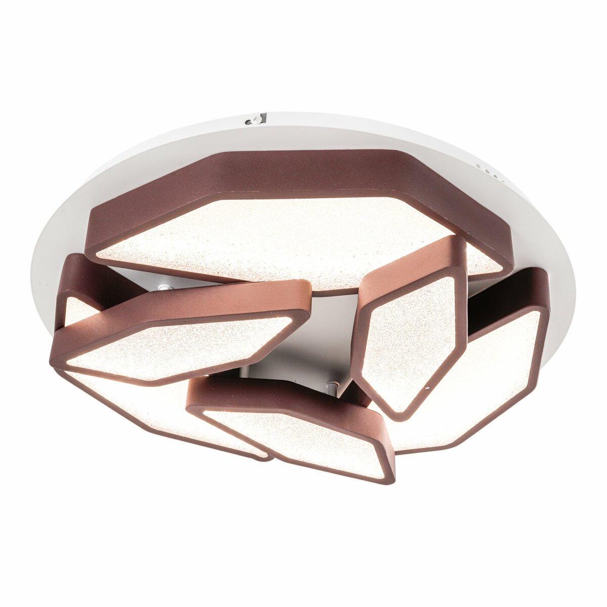 Люстра светодиодная Sirius на шесть плафонов 158W 3000-6500К Коричневый (2903-6C)