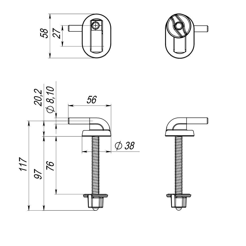 Кріплення до сидіння SoloPlast СУ-6. 10.ЗП (000027137) - фото 3