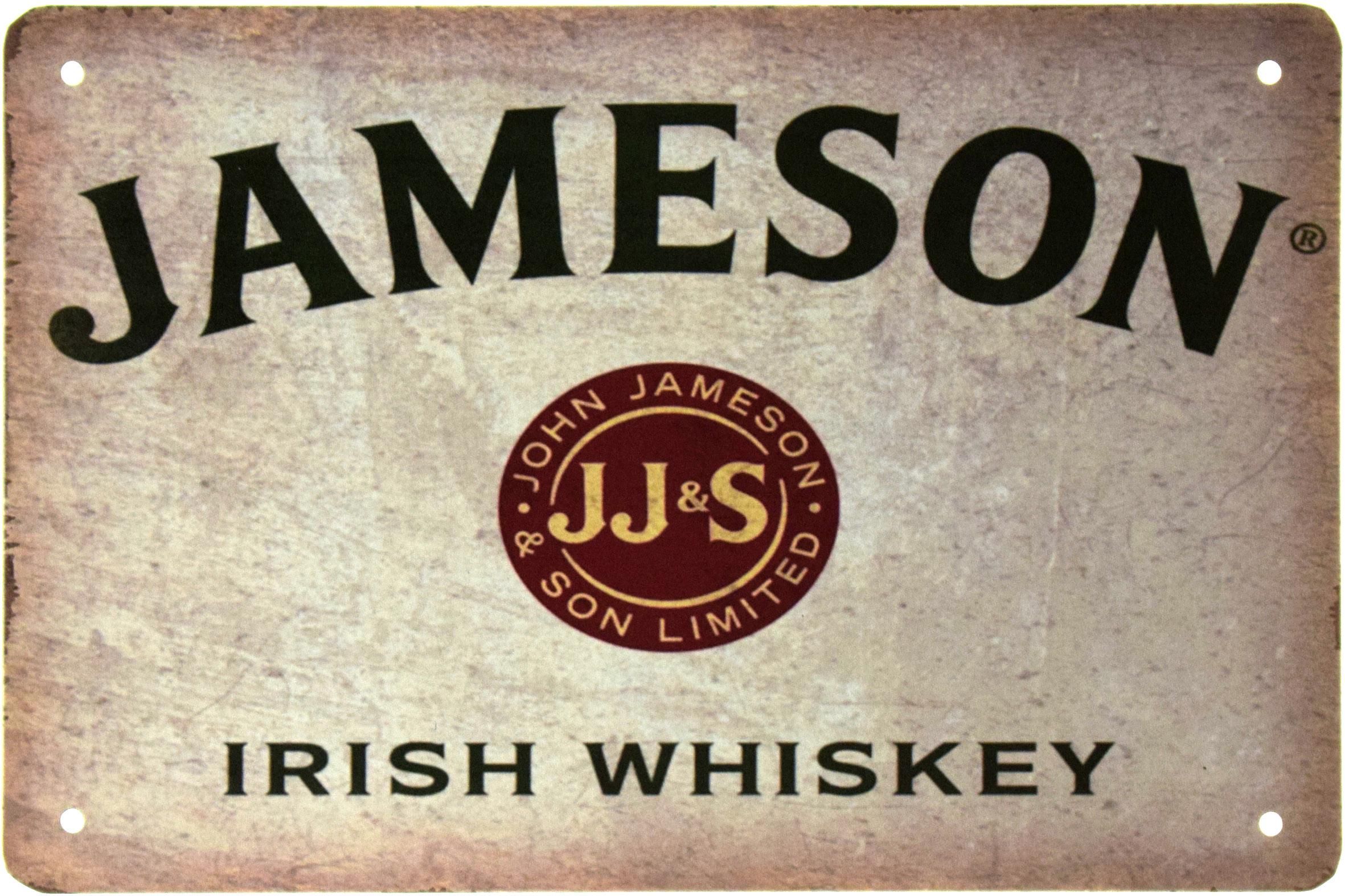 Табличка металева Jameson Irish Whiskey 20x30 см