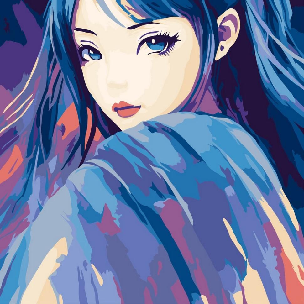 Картина по номерам ArtStory Девушка-аниме 30x30 см (AS2005)