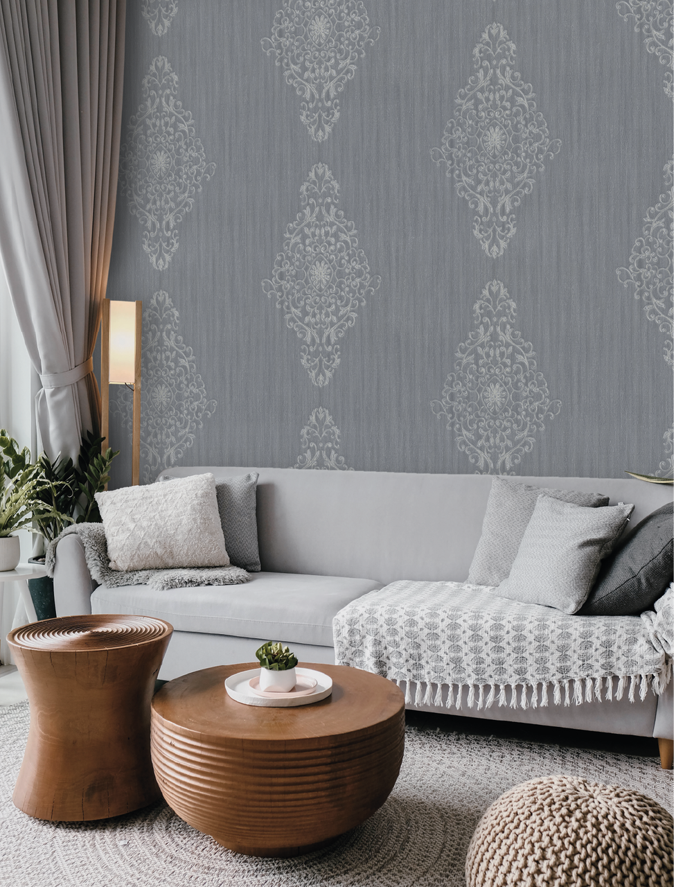 Шпалери універсальні LS миючі 10,05х1,06 м Сіро-фіолетовий (4-1436) - фото 5