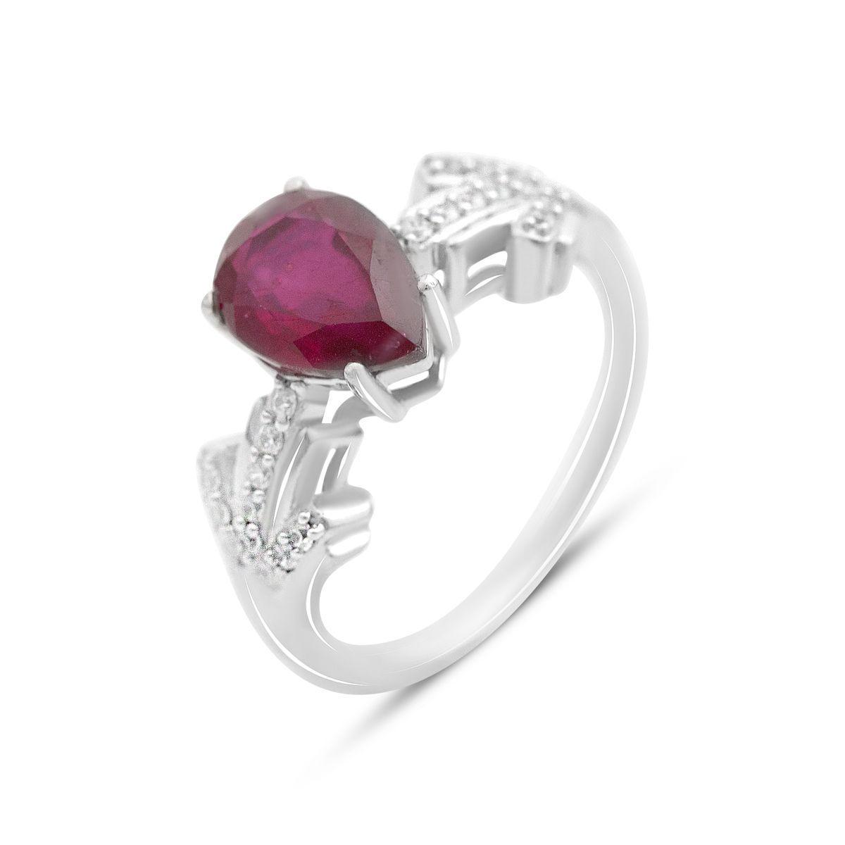 Кольцо серебряное Tiva с натуральным рубином 2,863 ct 3,61 г р. 18 (2153078)
