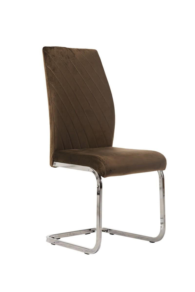 Стул обеденный Ветро Мебель S-118 995х430х580 вельвет/сталь Серебристый/Коричневый