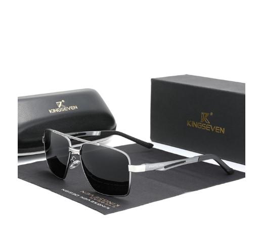 Сонцезахисні окуляри чоловічі KINGSEVEN DESIGN N7755 у класичній квадратній оправі із поляризованими лінзами Сірий Сонцезахисні окуляри чоловічі KINGSEVEN DESIGN N7755 у класичній квадратній оправі із поляризованими лінзами Сірий