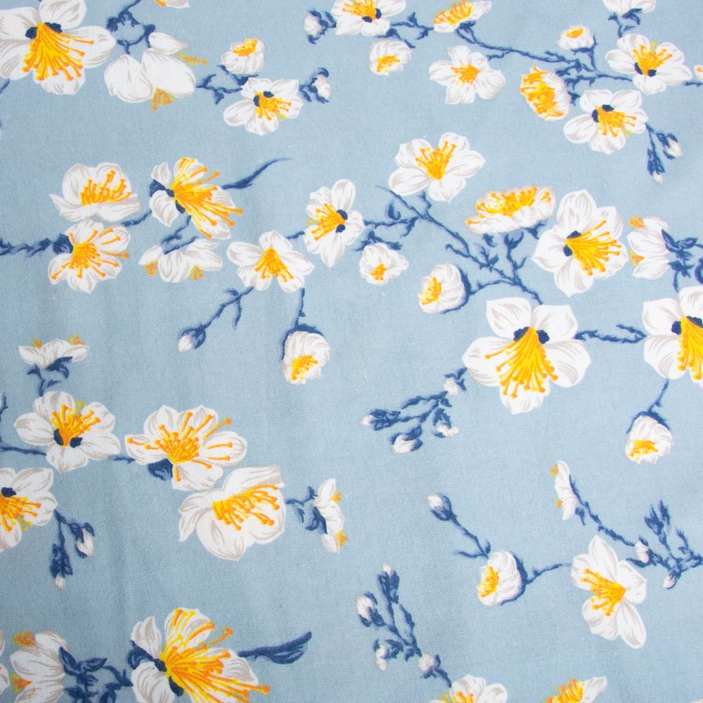 Ткань фланель хлопок 230 см Голубой (25672)