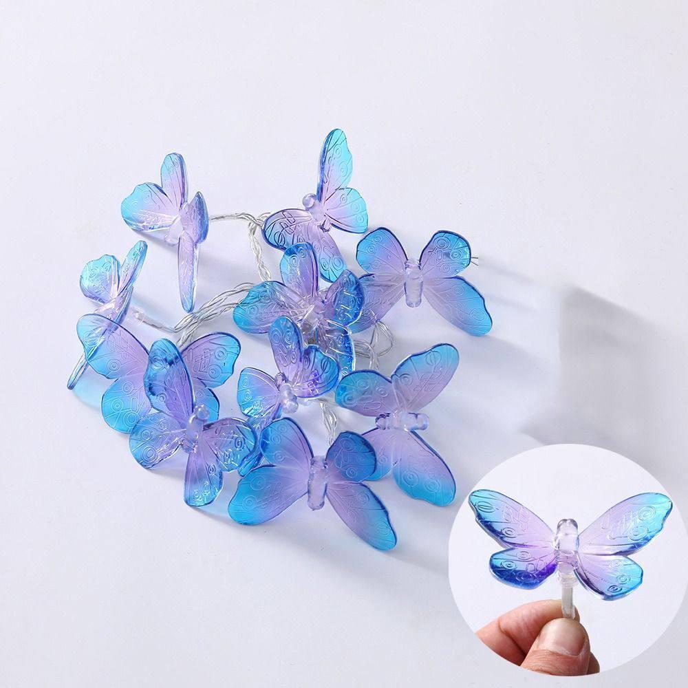 Гирлянда нитка бабочки 4,3 м от USB Фиолетовый (0da14818) - фото 5