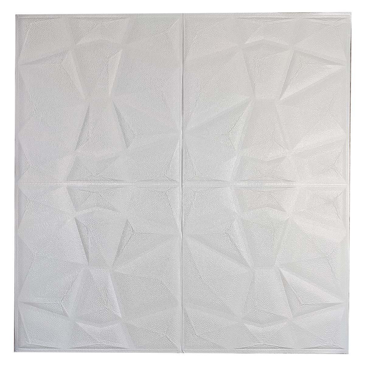 3D-панель самоклеюча стельова 700x700x2 мм Білий (PP2-034)