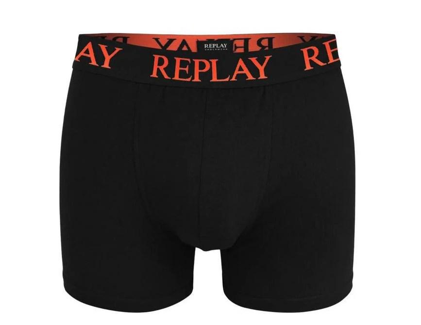 Трусы-боксеры мужские анатомические Replay 2 шт. L Черный/Оранжевый (6776545) - фото 4 Трусы-боксеры мужские анатомические Replay 2 шт. L Черный/Оранжевый (6776545) - фото 4
