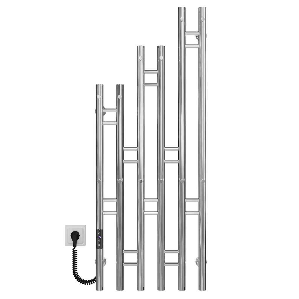 Полотенцесушитель электрический Deffi Adele П6 JD03 левое подключение нержавеющая сталь 400х1100 мм Хром (A.AD.110.40.6.EC1.L)