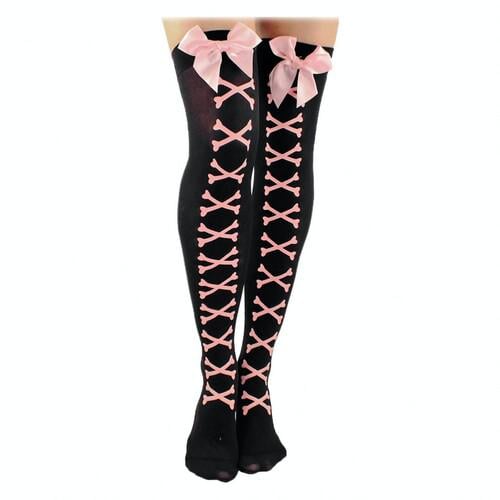 Чулки Кости с бантиком укороченные SETA Decor 19-440BLK-PN
