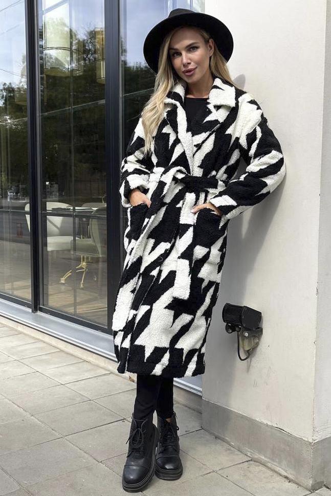 Пальто жіноче тедді S Чорний (193379) - фото 2