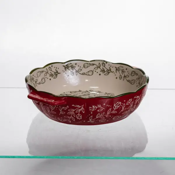 Форма для выпекания Vintage фарфоровая 900 мл Красный (147-107-HM04-06) - фото 3 Форма для выпекания Vintage фарфоровая 900 мл Красный (147-107-HM04-06) - фото 3