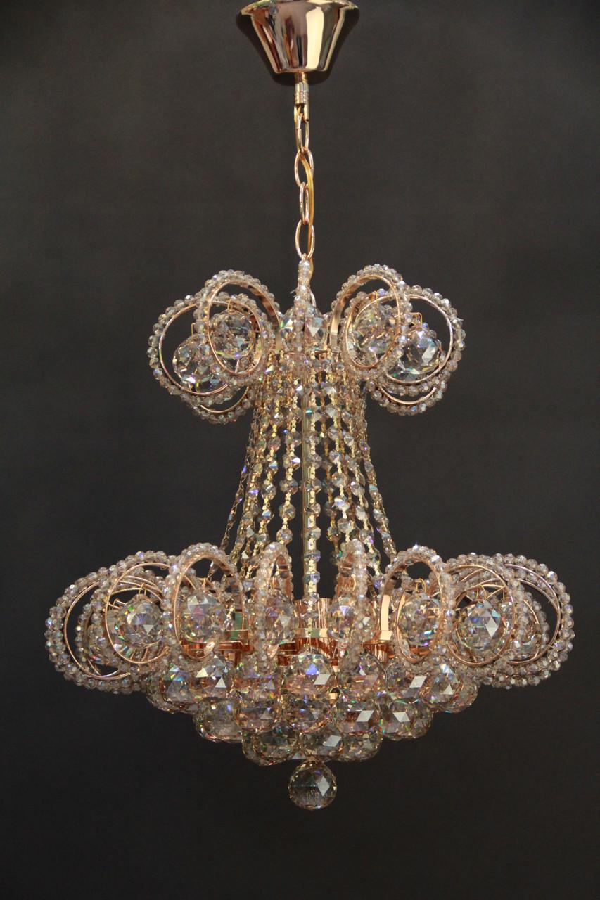 Люстра SVLIGHT A91062/6 хрустальная шестиламповая Золотой/Шампань