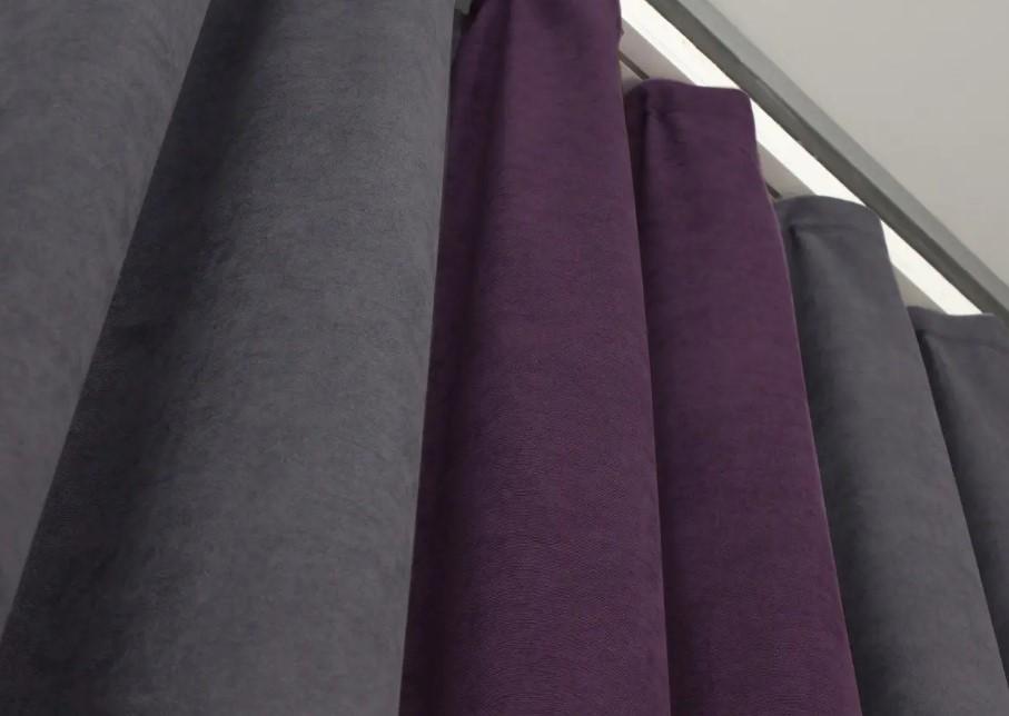 Штори комбіновані 1,5х2,7 м 2 шт. Графітовий/Баклажановий (016дк/1031-1190-1031ш) - фото 7 Штори комбіновані 1,5х2,7 м 2 шт. Графітовий/Баклажановий (016дк/1031-1190-1031ш) - фото 7
