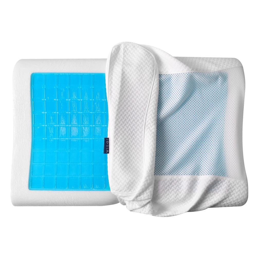 Подушка ортопедична IDEIA CoolGel анатомічна з ефектом памʼяті з наволочкою на блискавці 60х40х11/9 см (26404) - фото 13