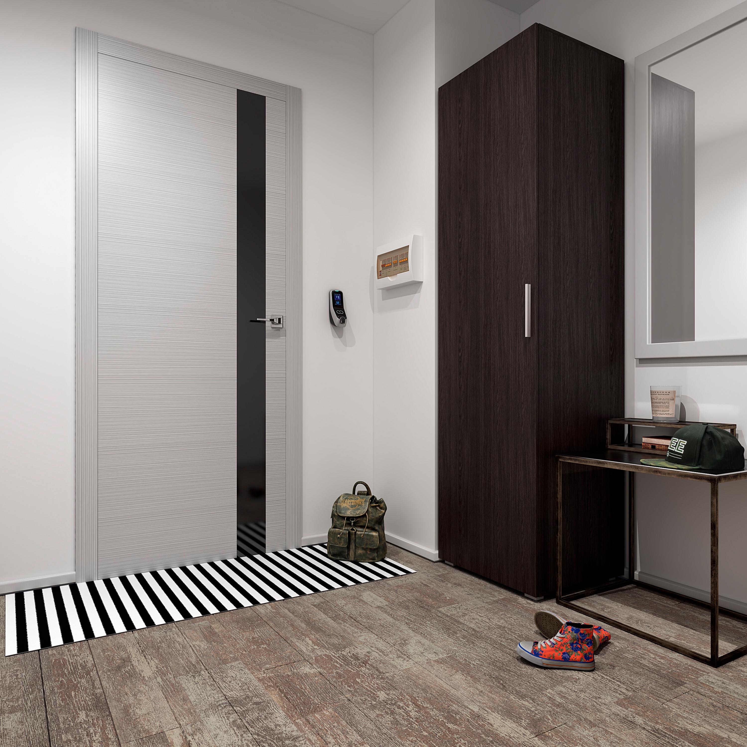 Шафа-пенал у прихожу зі штангою та полицями 600x2180x520 мм Венге темний (mst-12-vg) - фото 1 Шафа-пенал у прихожу зі штангою та полицями 600x2180x520 мм Венге темний (mst-12-vg) - фото 1