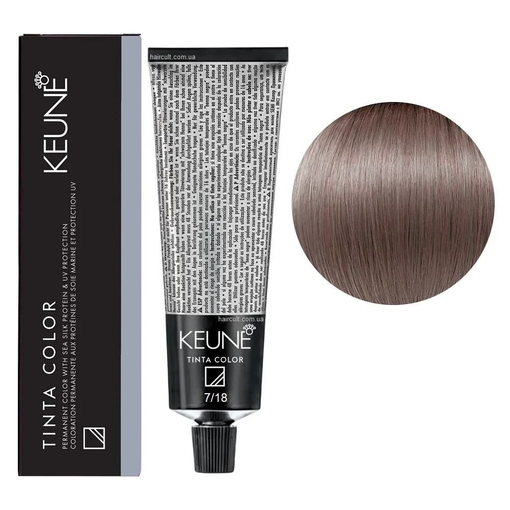 Краска для волос стойкая Keune Tinta Color 7.18 Ice Chocolate Blond 60 мл