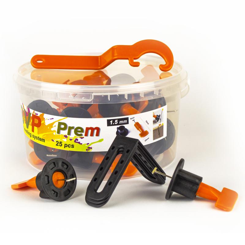 Система выравнивания плитки 25 шт. с ключом и 3 уголками - фото 2