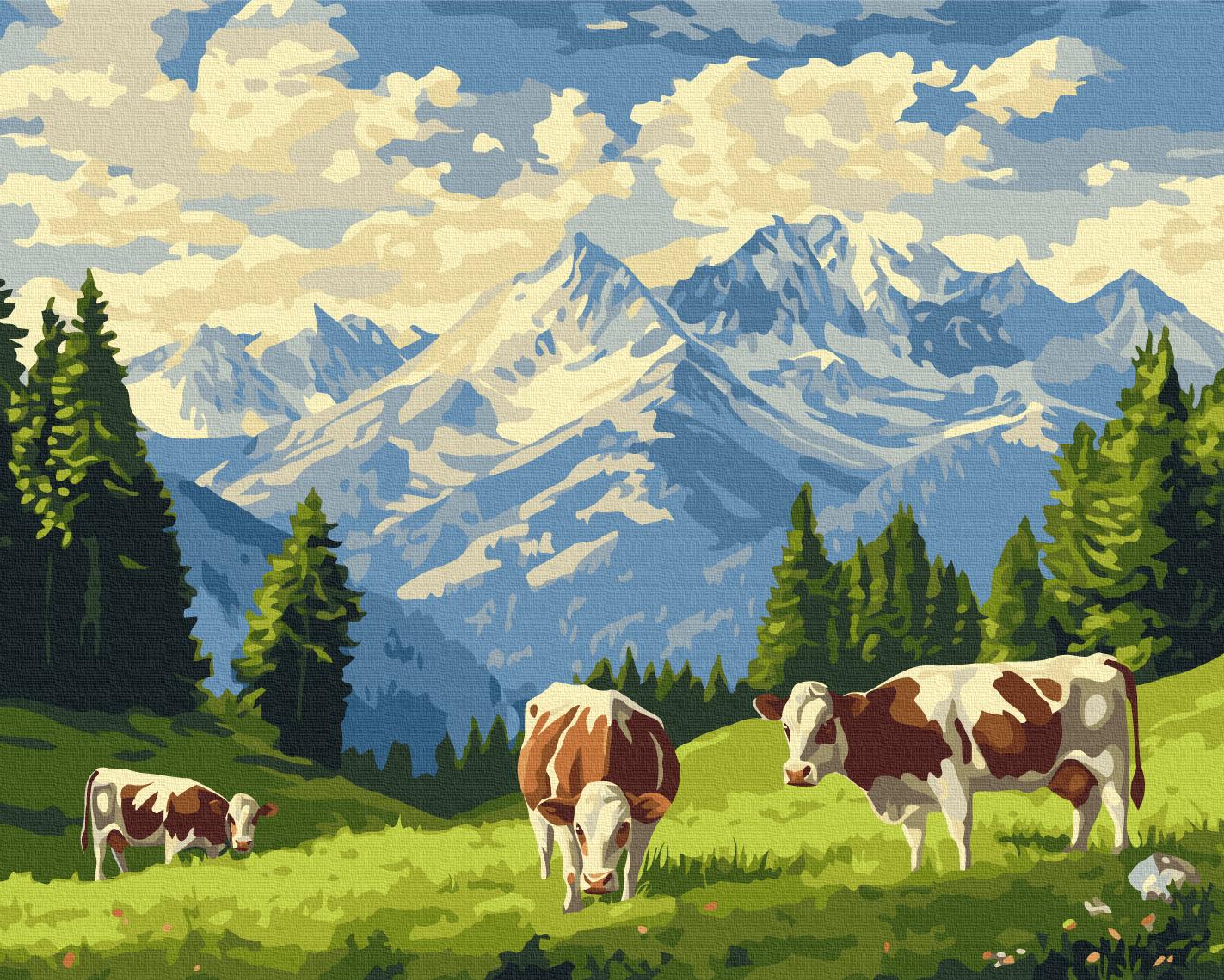 Картина по номерам Brushme Солнечное утро на лугу 40x50 см (BS54245)