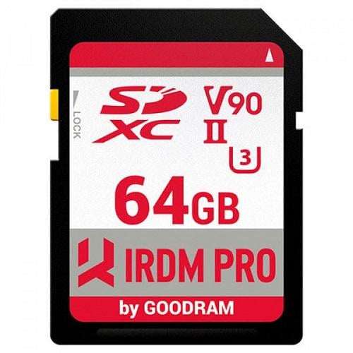 Карта памяти GoodRAM Secure Digital 64 Гб IRDM PRO SDXC V90 UHS-II U3 Retail (IRP-S9B0-0640R11)