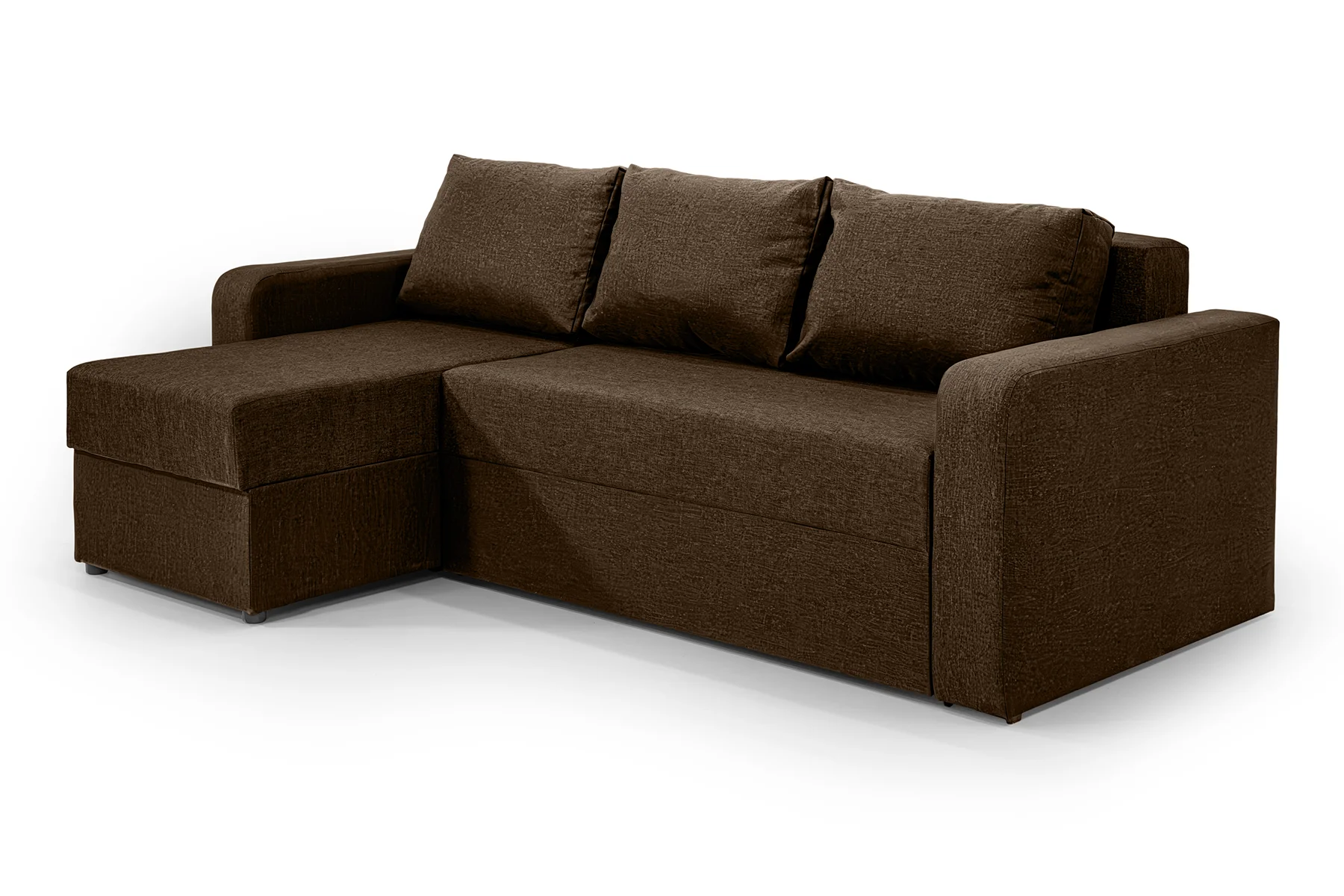 Диван угловой Париж 235х150 см Коричневый (28118822)