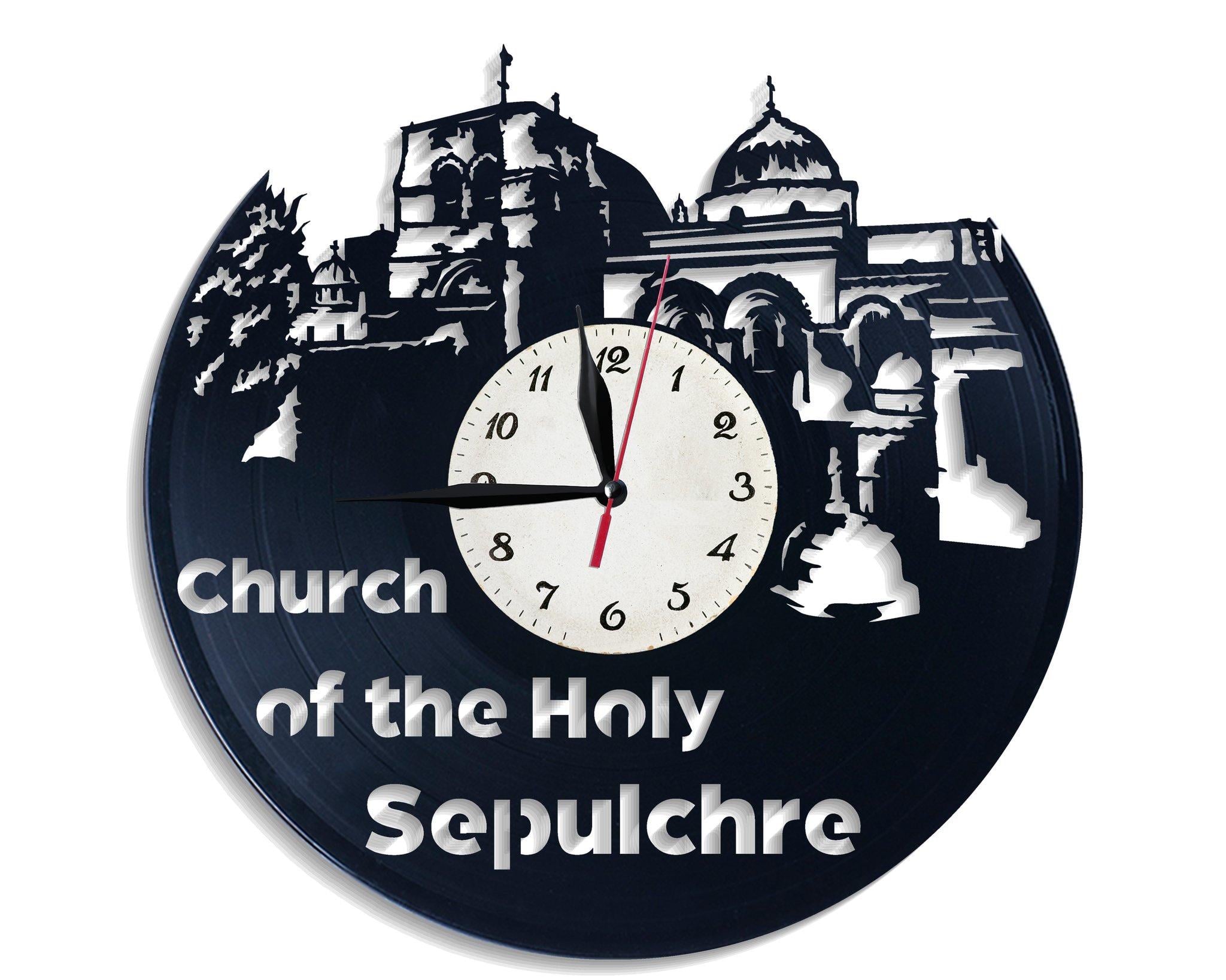 Часы настенные Храм Гроба Господня 2568 из виниловой пластинки