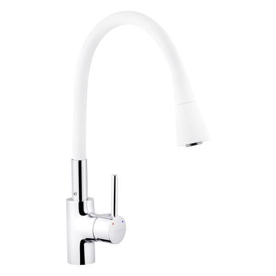 Смеситель для кухни Kroner KRP Küche C031WHI латунь гибкий (SVR-CV024335)