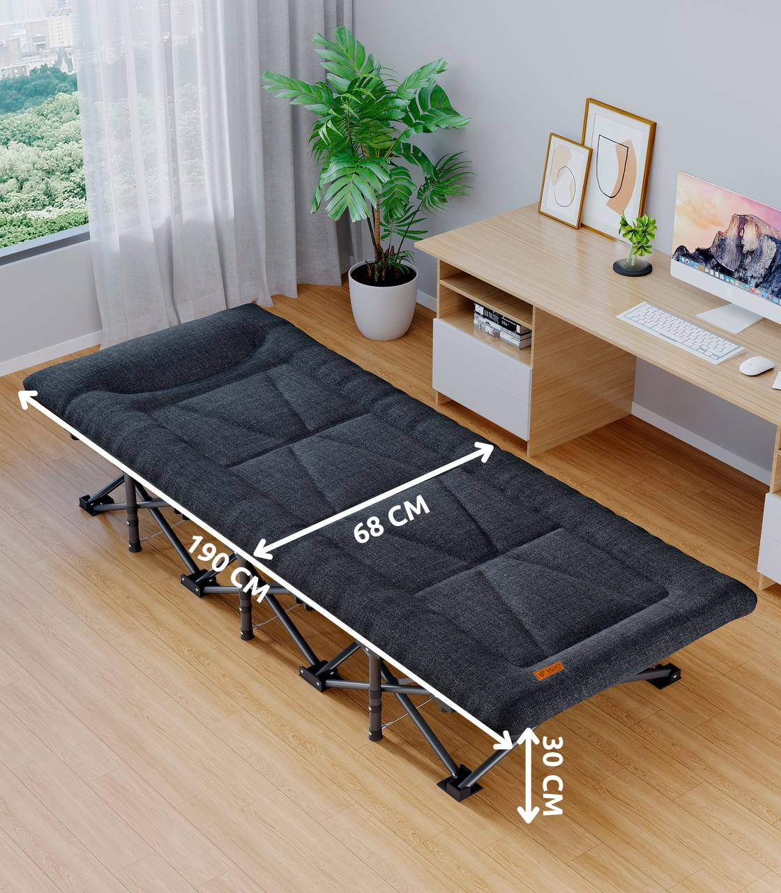 Шезлонг для отдыха с матрасом WCG CC-R11 сумка/матрас 190х68х30 см Черный (CC-R11 (1) - фото 13