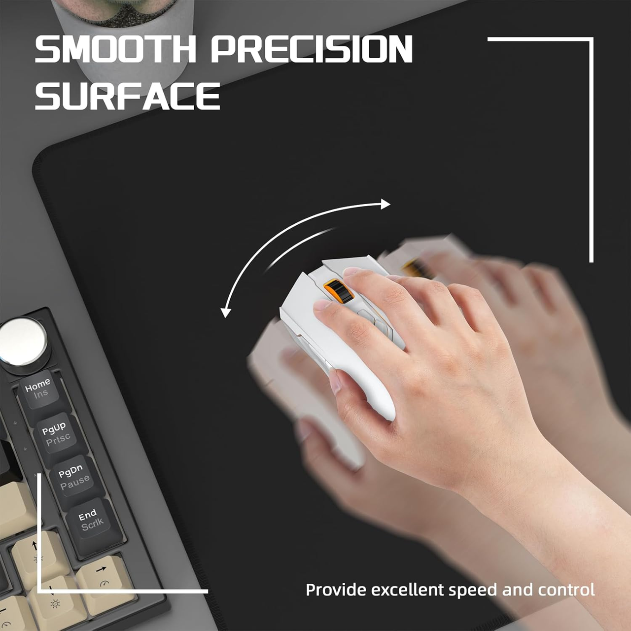 Коврик для мыши Игровой Attack Shark Cm02 450х400х4 мм Black - фото 4 Коврик для мыши Игровой Attack Shark Cm02 450х400х4 мм Black - фото 4