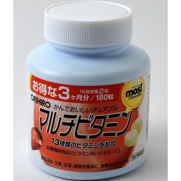 Мультивитамины Orihiro Multivitamins 180 Chewable Tabs Strawberry Мультивитамины Orihiro Multivitamins 180 Chewable Tabs Strawberry
