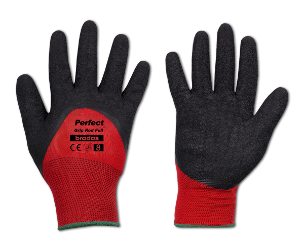 Перчатки защитные Bradas PERFECT GRIP FULL латекс р. 10 Red (2382833885)