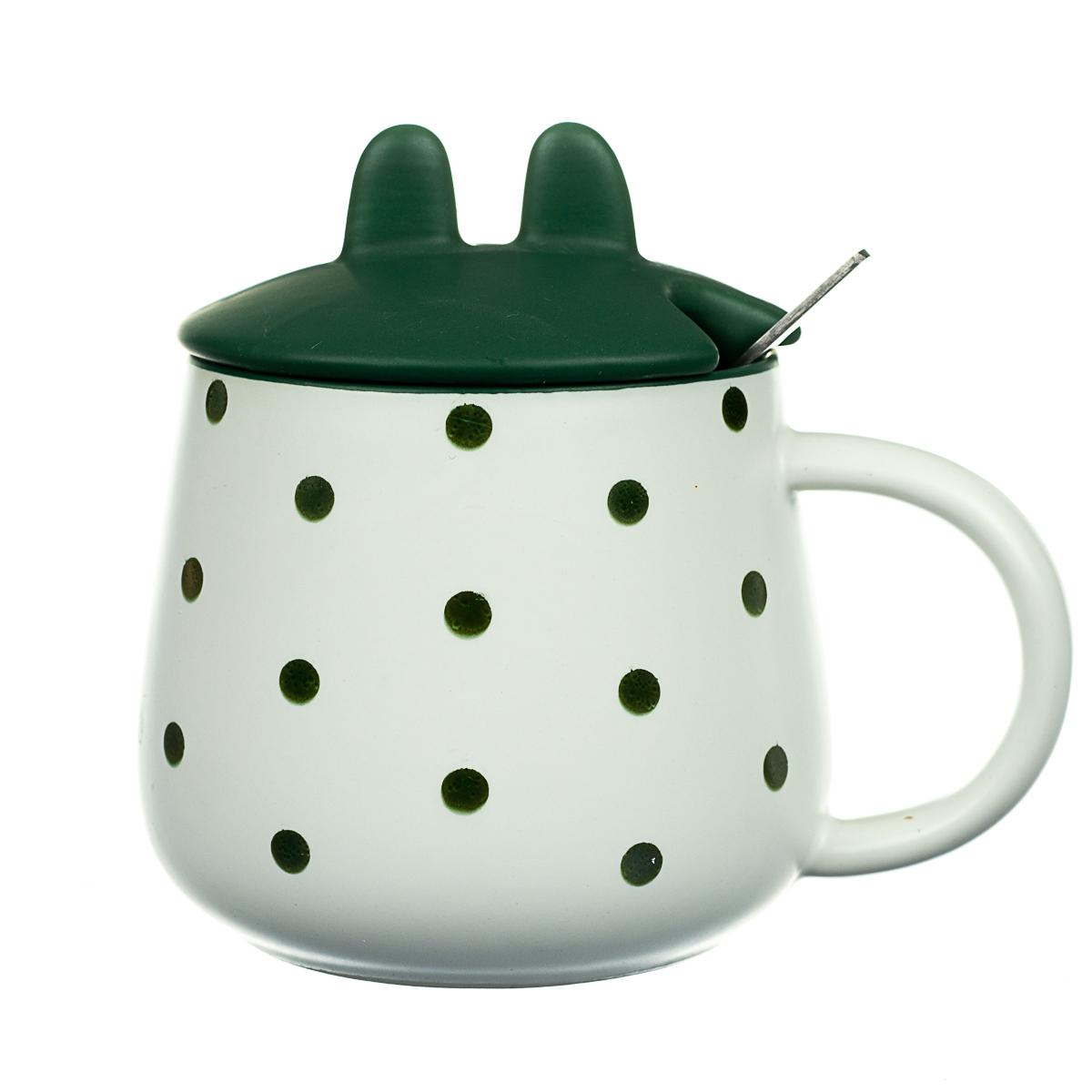 Кружка керамическая с крышкой Elisey Домашний Уют1 300 мл (8424-016)