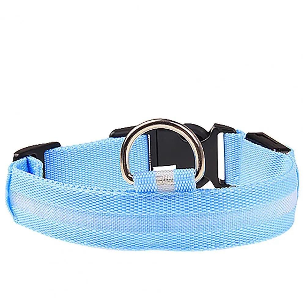 Ошейник LED светящийся для собак и кошек S шея 34-41 см 2,5х44 см Blue (66574)