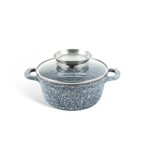 Каструлі Edenberg Eb-8040 з тришаровим гранітним покриттям та турбо індукційним дном 14 ін. (Eb-8040) - фото 5 Каструлі Edenberg Eb-8040 з тришаровим гранітним покриттям та турбо індукційним дном 14 ін. (Eb-8040) - фото 5