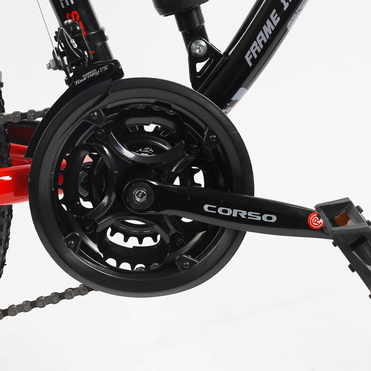 Велосипед горный двухподвесной Corso Rend 26"/15" Черно-красный (799510613) - фото 8 Велосипед горный двухподвесной Corso Rend 26"/15" Черно-красный (799510613) - фото 8